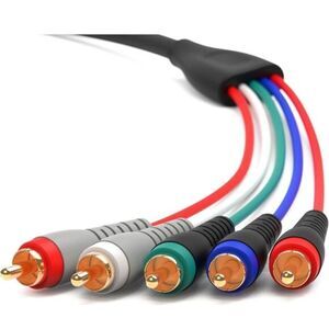Bluerigger Component Video Cable with Audio (6FT, RCA-‎ 5 Cable, Supports 1080I)